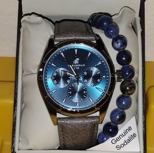 CARIBBEAN JOE MENS WATCH BLUE WITH BRACELET CARIBBEAN JOE WATCH NEW